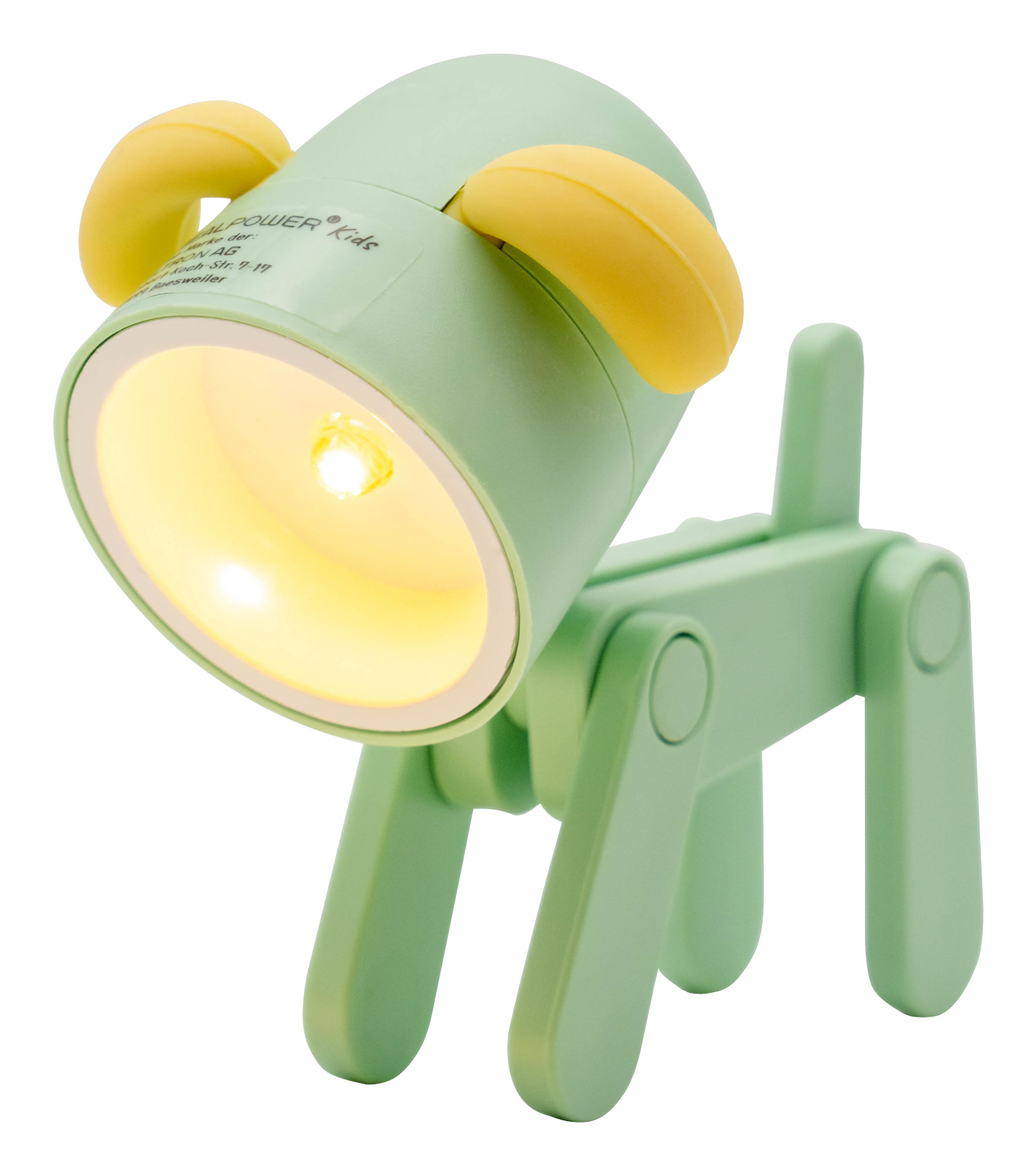 LED-Tier Taschenlampe Hund grün, Höhe 5,5 cm