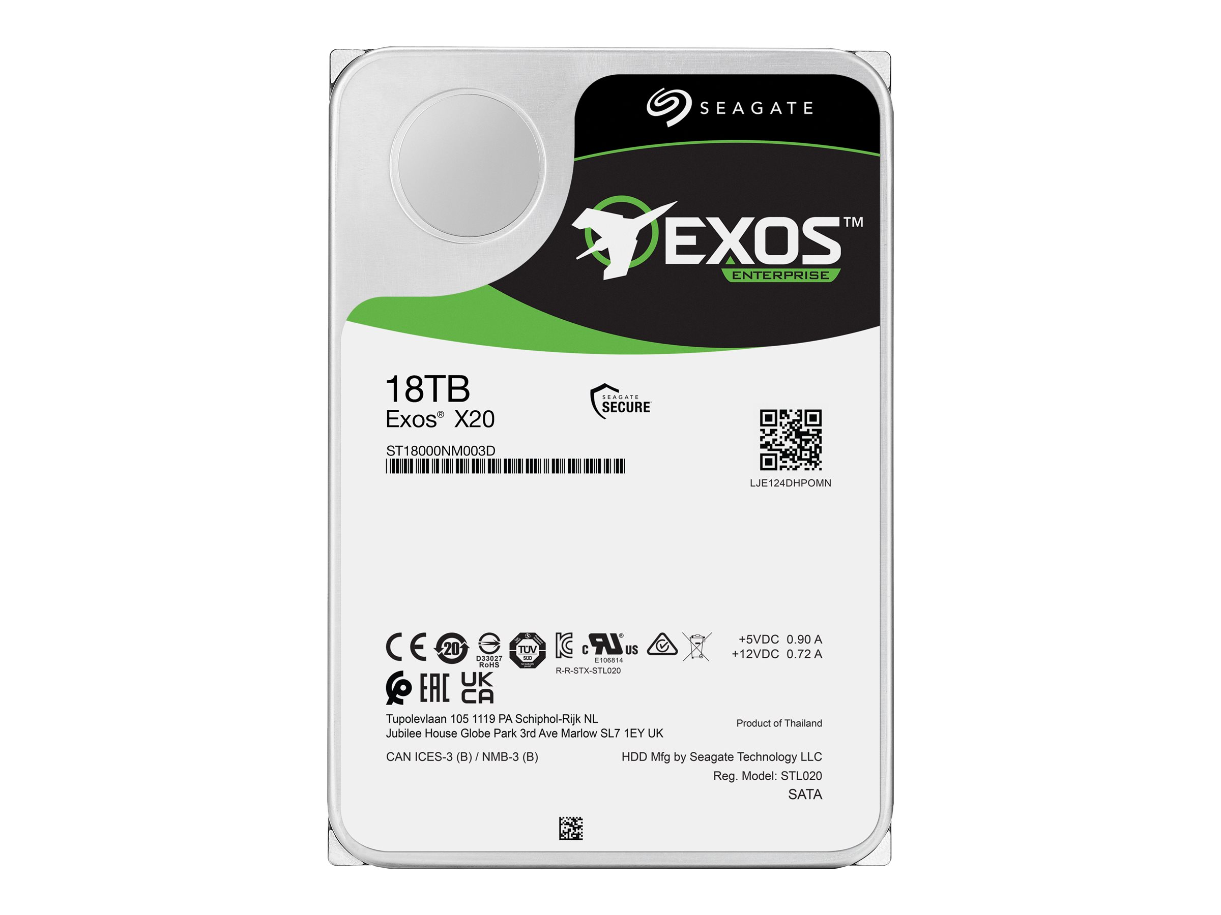 Exos X20 ST18000NM003D - Festplatte - 18 TB
