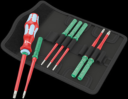 Kraftform Kompakt VDE Stainless 8 extra slim 1 Tool Finder, 8‑teilig