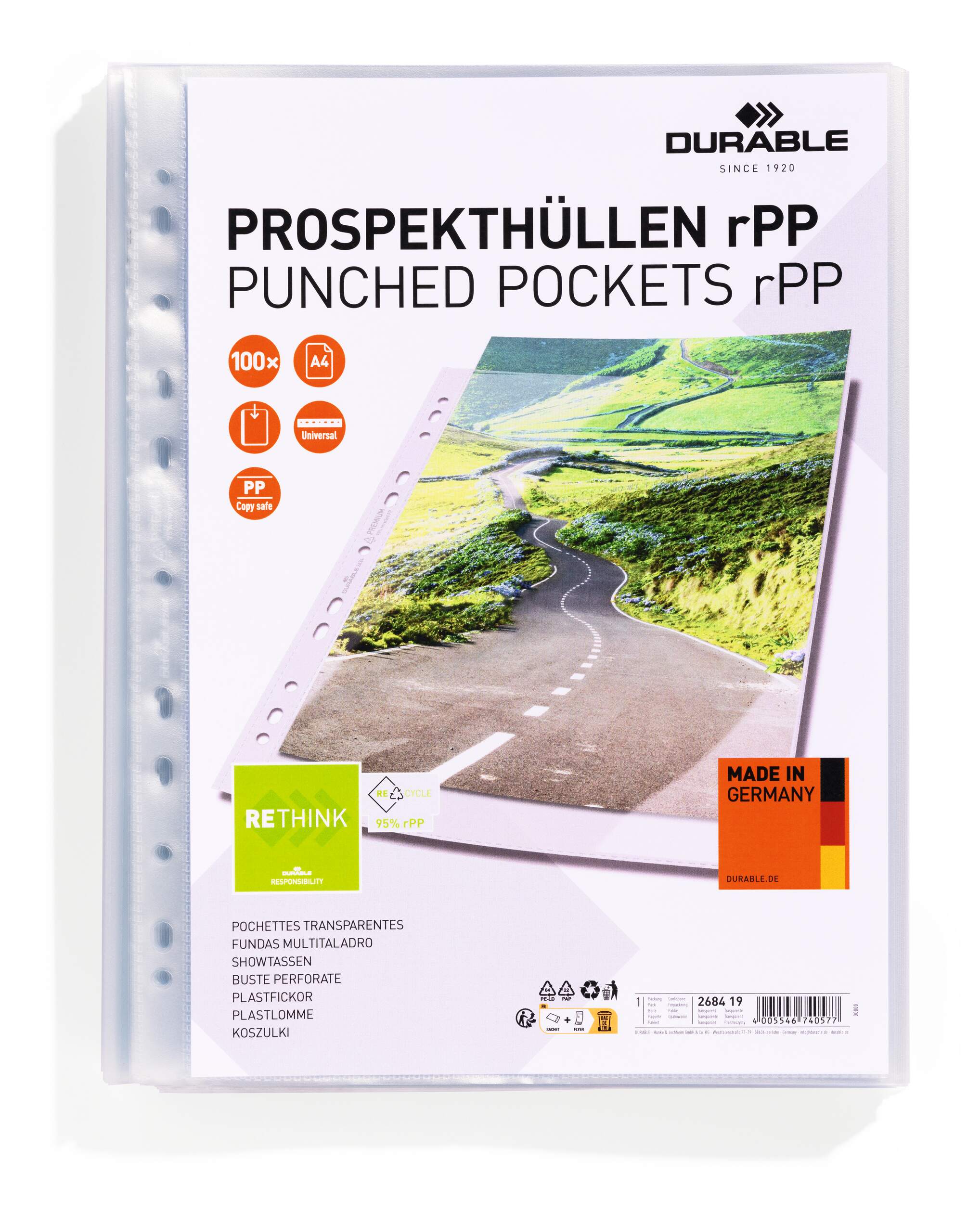 Prospekthüllen PREMIUM - A4 – Transparent (100 Stück)