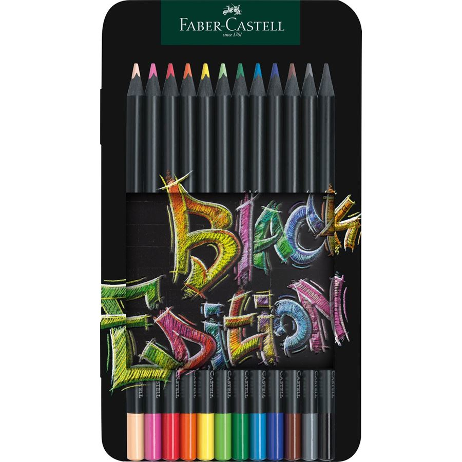 Buntstifte Black Edition 12er Metalletui
