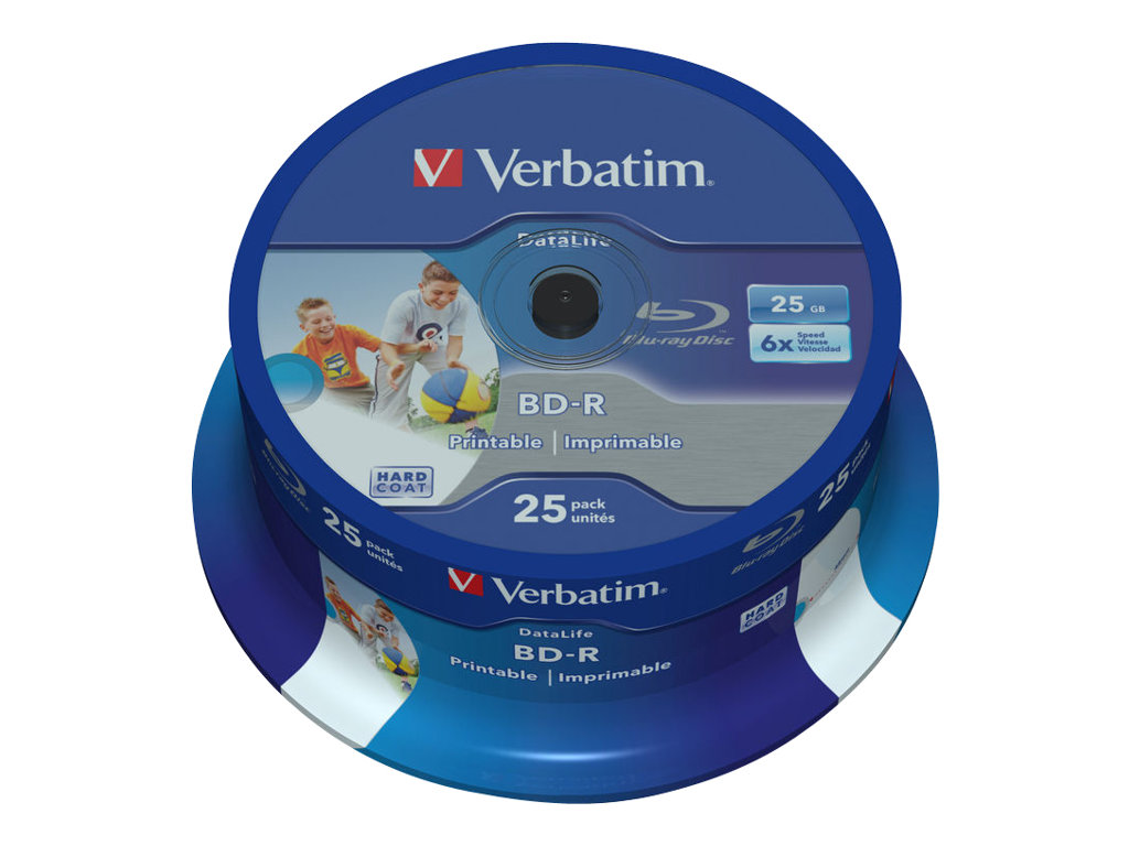 DataLife - 25 x BD-R - 25 GB 6x - mit Tintenstrahldrucker bedruckbare Oberfläche