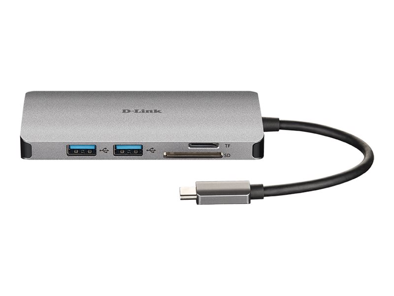 DUB-M810  8-in-1 USB-C Hub mit HDMI/USB-PD/GBE/SD-R. retail