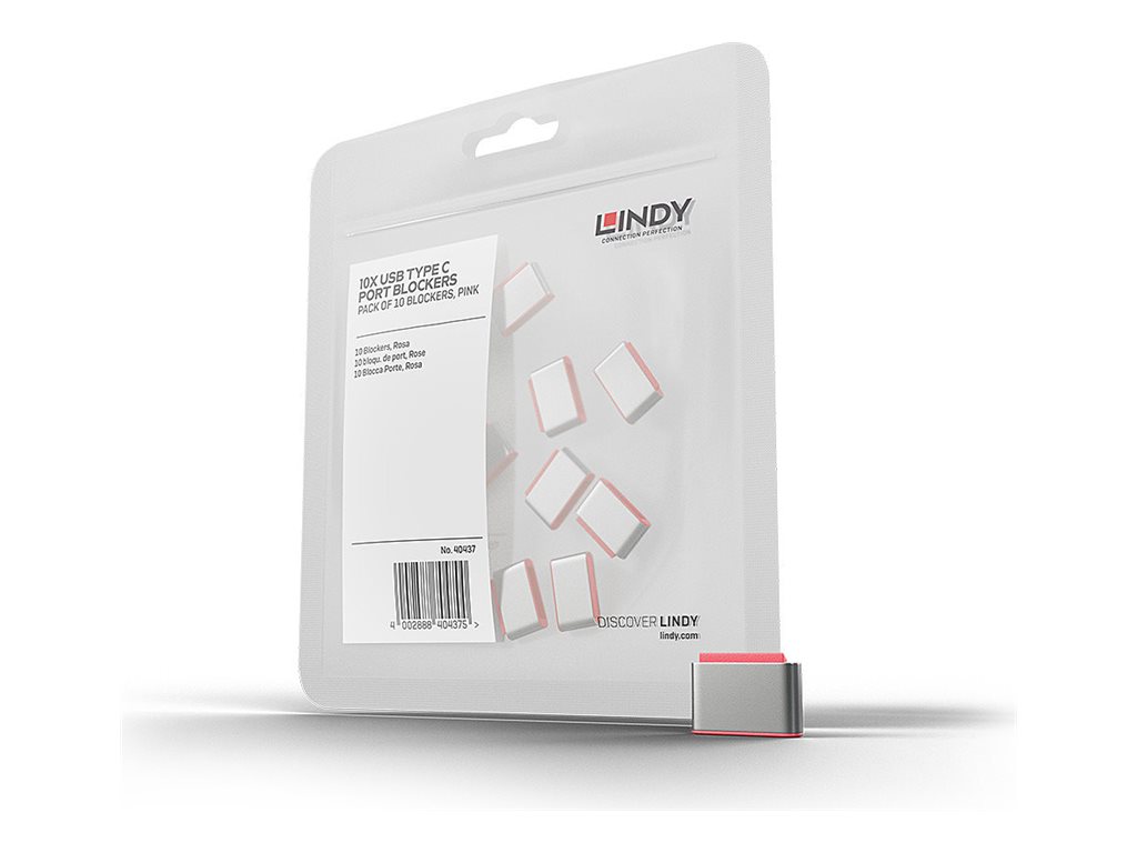 LINDY USB Typ C Port Schloss rot 10 Stück