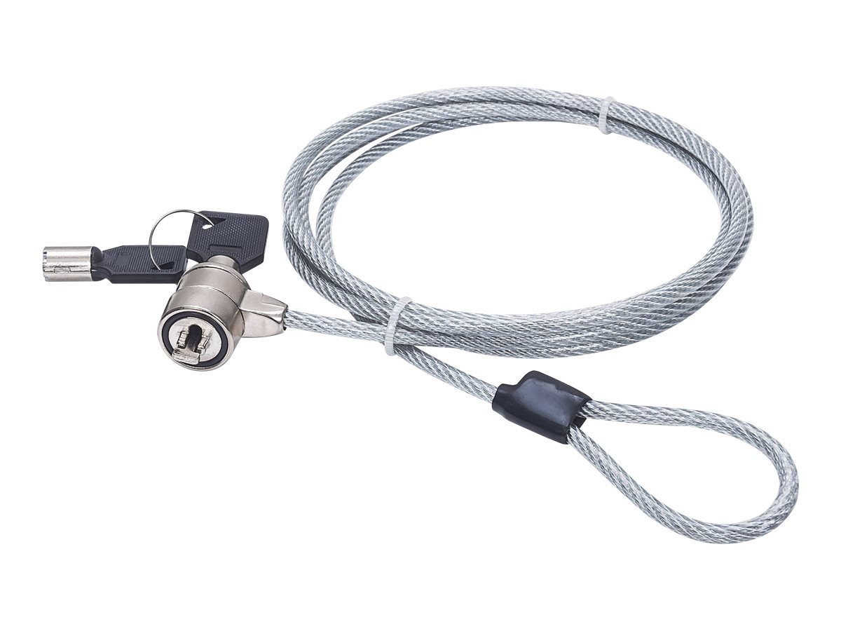 Mobile Security Laptop Lock, Key Lock, 1.4m, Compatible with Kensington style locks, Strong Steel Cable (3mm thick)