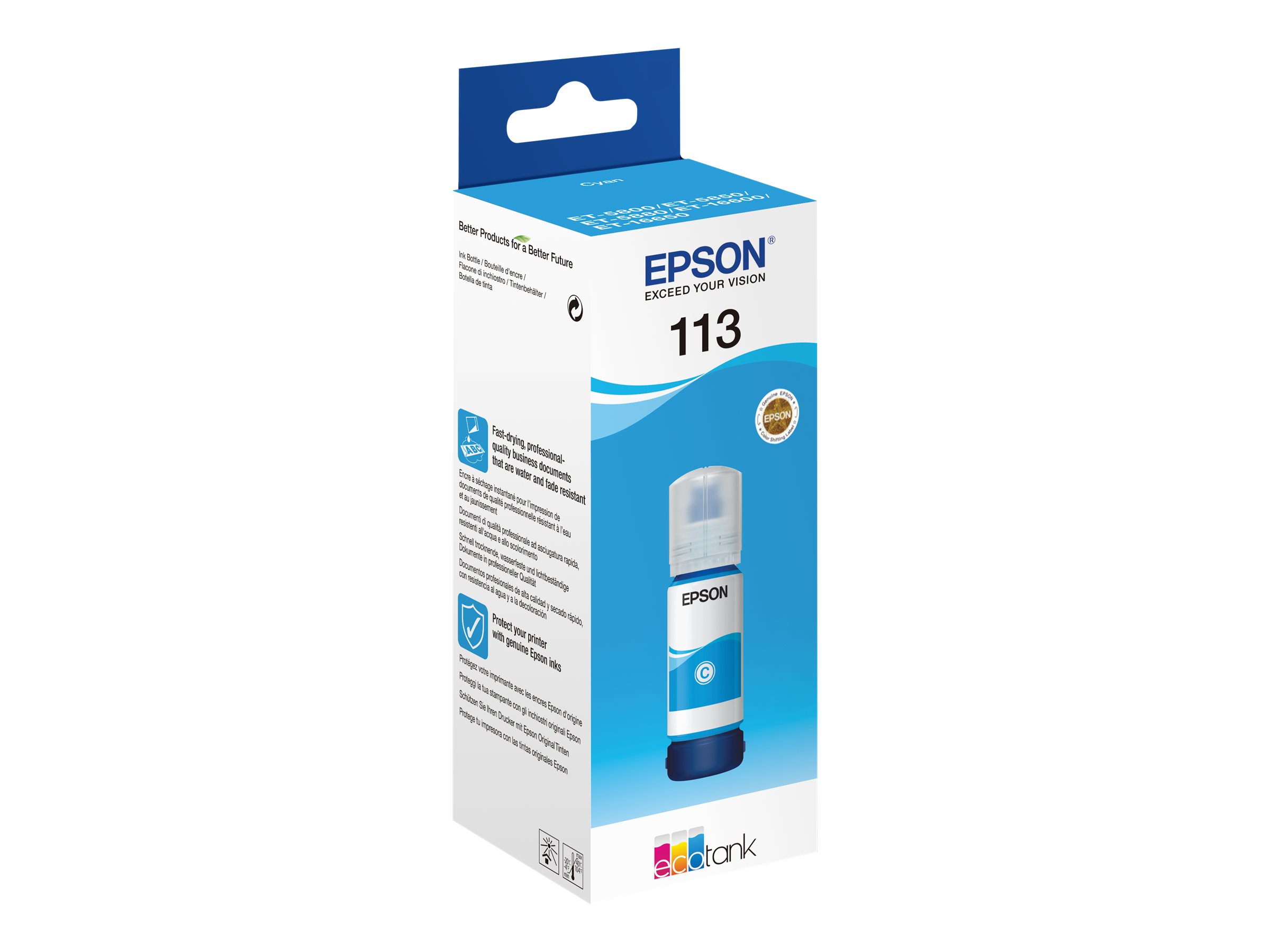 EcoTank 113 - 70 ml - Cyan - original - Nachfülltinte
