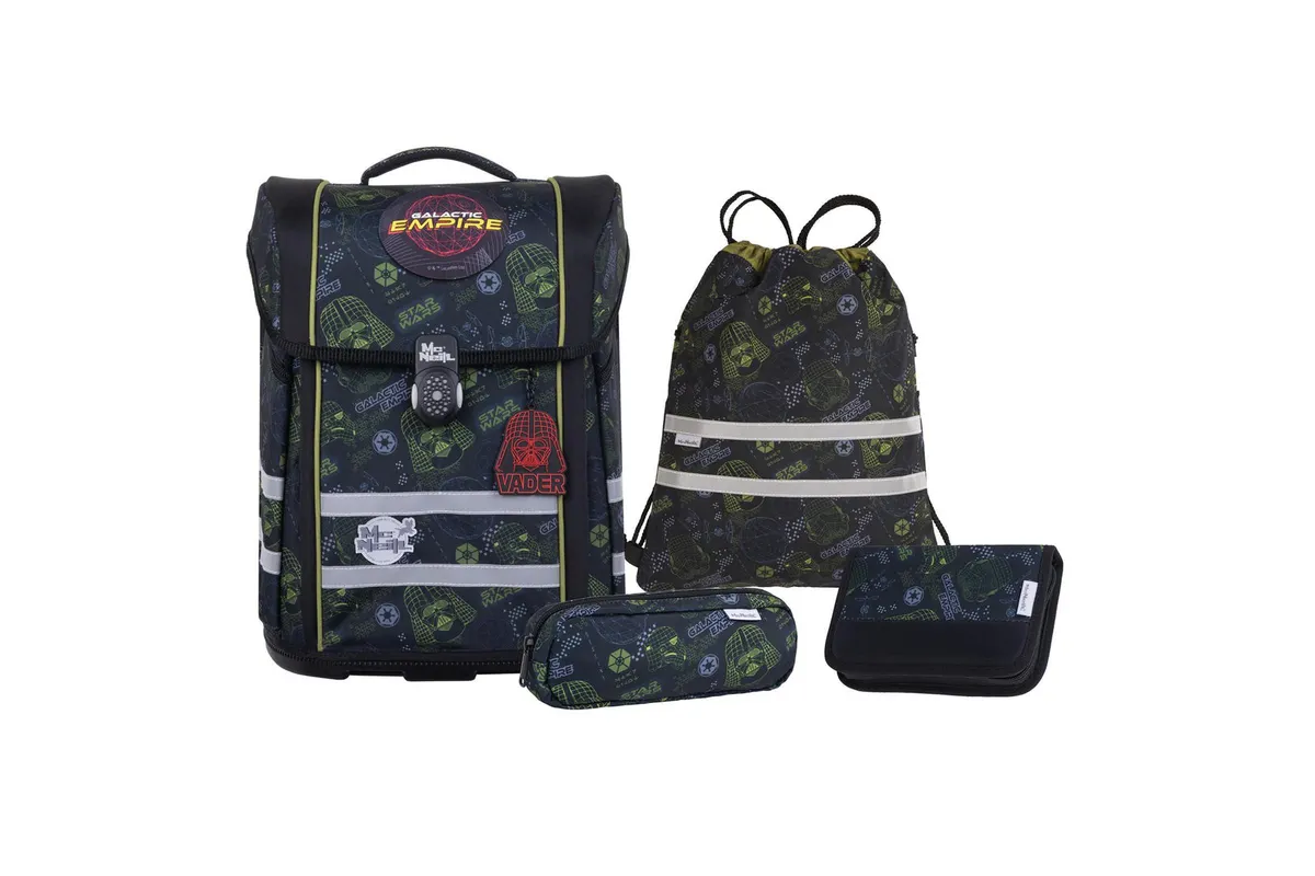 PERFECTO Star Wars II | Schulranzen-Set 5-tlg. | 22 l | ClickFlex Rückensystem | XL-Seitentaschen