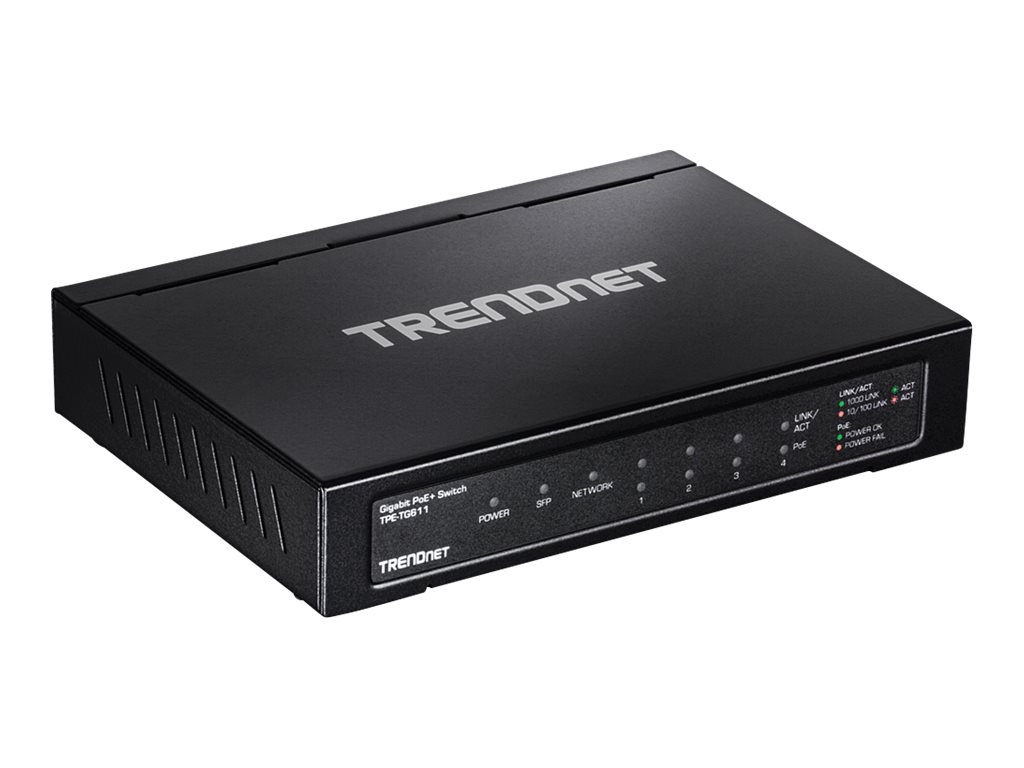 TPE TG611 - Switch - 4 x 10/100/1000 (PoE+)