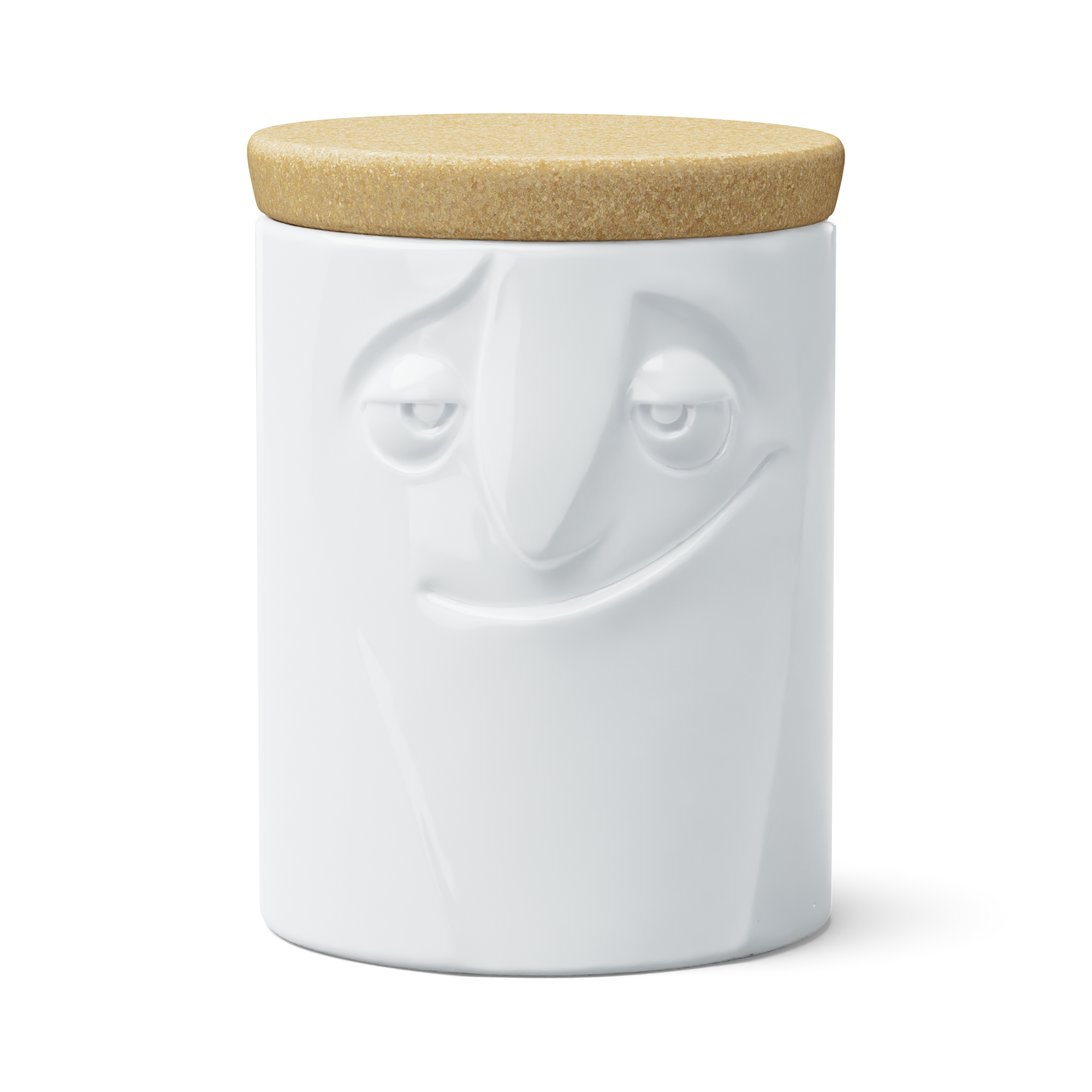 T023201 | Vorratsdose CHARMANT 1700 ml | Porzellan | Korkdeckel | Weiß