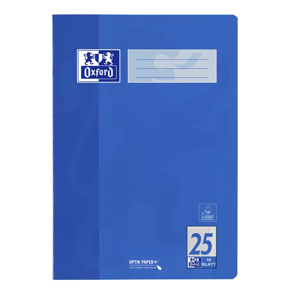 Schulheft A4 Lineatur 25 liniert mit Rand 16 Blatt