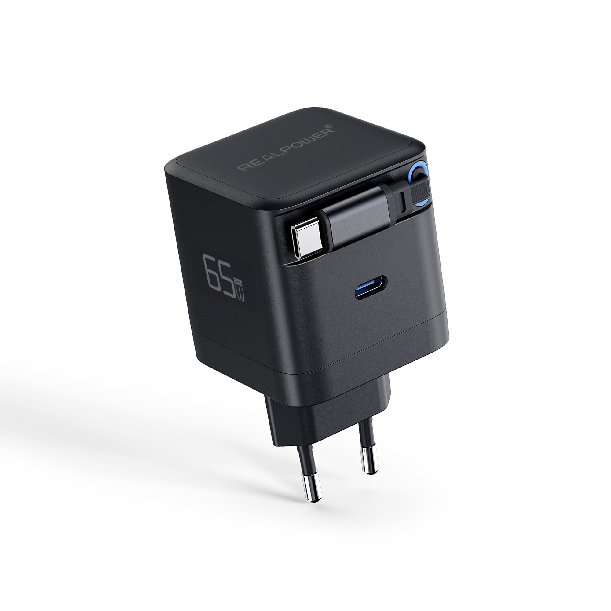 GaN Charger 65W schwarz,65 Watt,2x Type-C