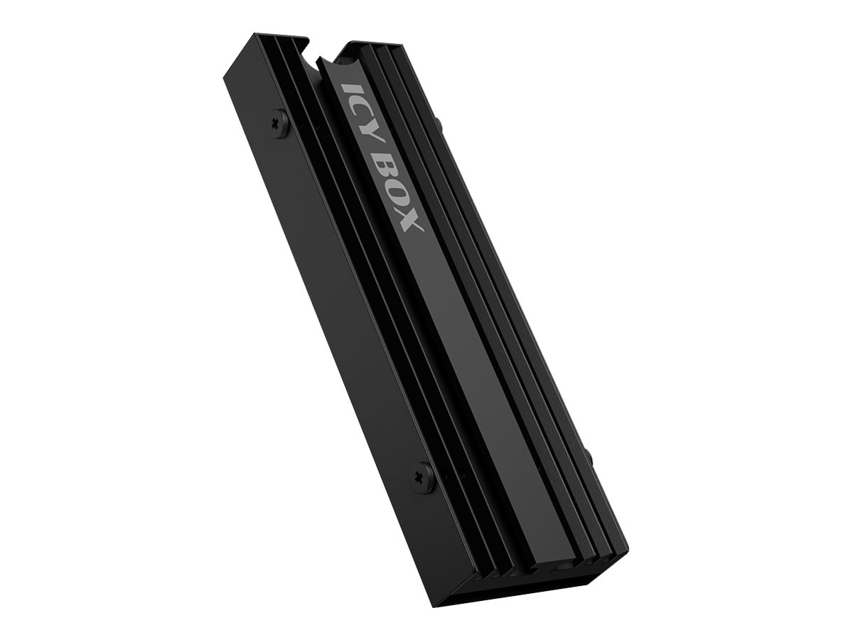 M.2 Kühlkörper für PS5, passt für M.2 SSD 22x80 mm, 10 mm Bauhöhe, schwarz | black