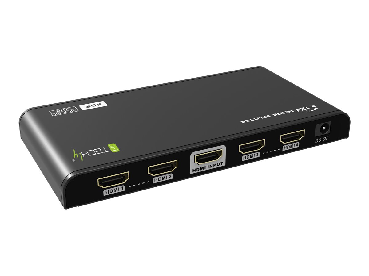 Techly HDMI2.0 Splitter 4K 4 ways HDR - Video-/Audio-Splitter