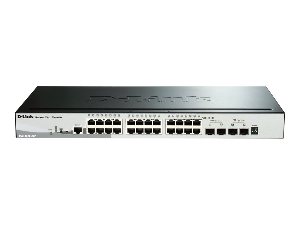 SmartPro DGS-1510-28P - Switch - L3 - managed - 24 x 10/100/1000 (PoE+)