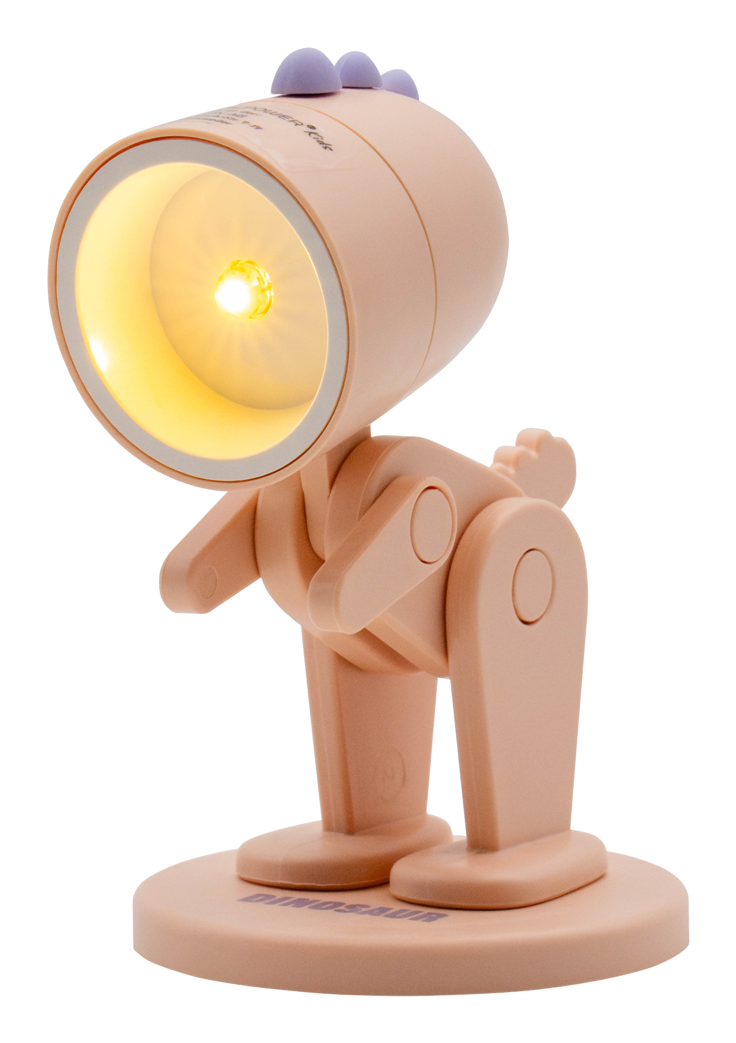 LED-Tier Taschenlampe Dino rosa mit Sockel, Höhe 5,5 cm