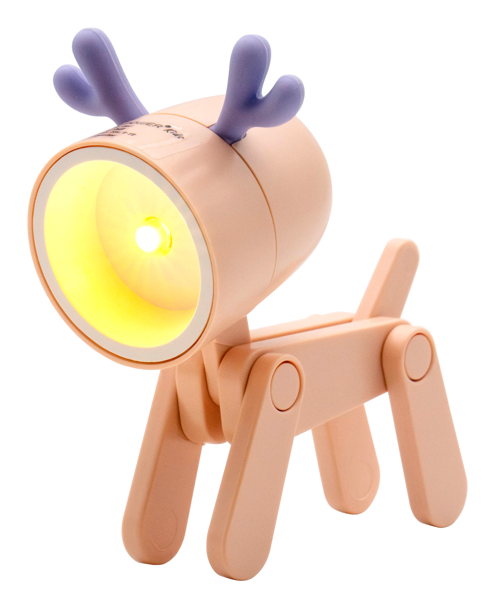LED-Tier Taschenlampe Rentier rosa, Höhe 5,5 cm