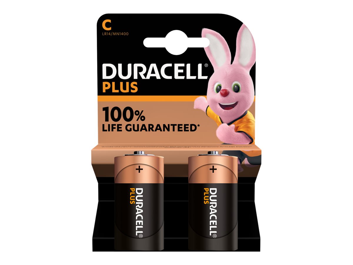 Plus - Batterie 2 x C - Alkalisch - Schwarz