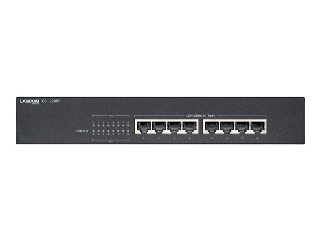 Switch GS-1208P 8port POE GBE lüfterlos