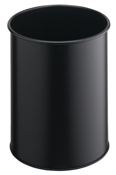 Papierkorb Metall – 15 L – Schwarz