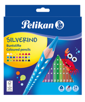 Buntstifte SILVERINO 3-eckig dünn BD24LN  24Stk.