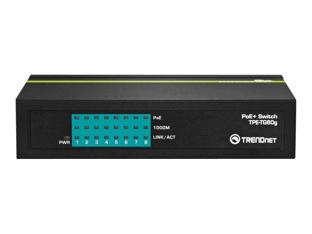 TPE TG80G GREENnet PoE+ Switch - Switch - 8 x 10/100/1000 (PoE+)