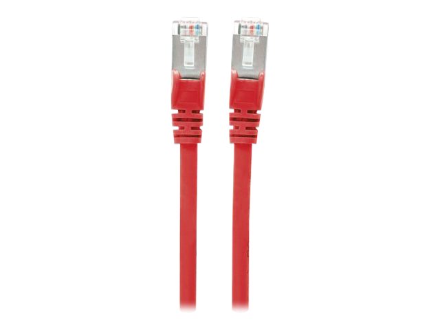 Patchkabel Cat6a-Stecker/Cat7-Rohkabel 0,25m rot