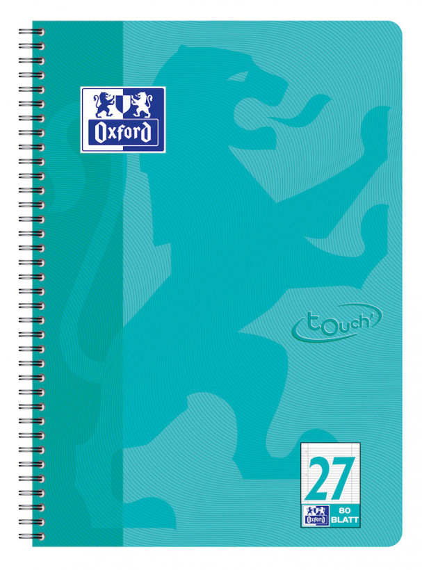 Collegeblock A4+ Lineatur 27 aqua