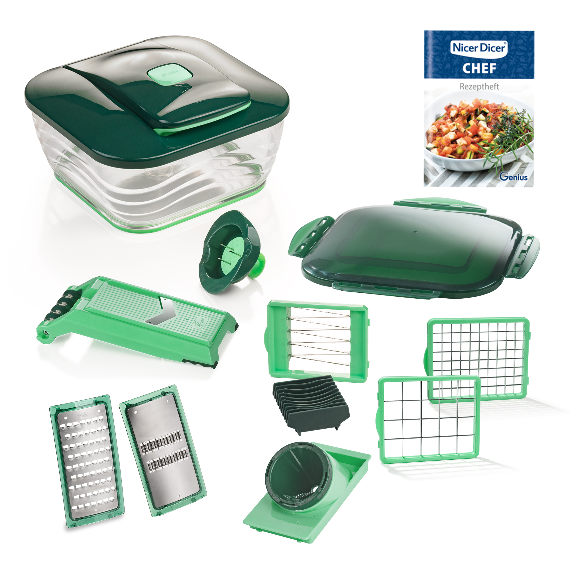 Nicer Dicer Chef Set 15-tlg. grün Nicer Dicer Chef Set 15-tlg. grün
