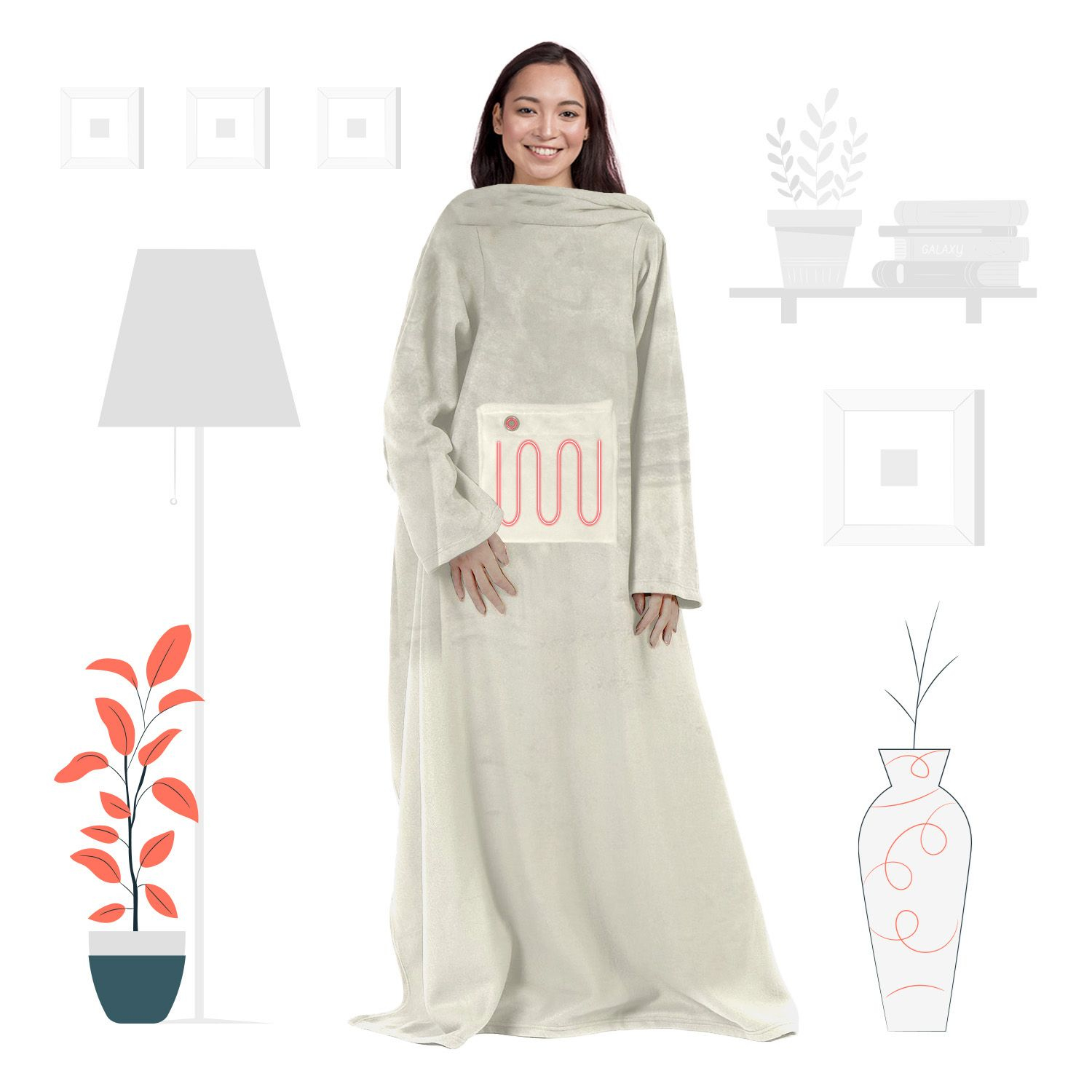 - Beheizte Decke Beige
