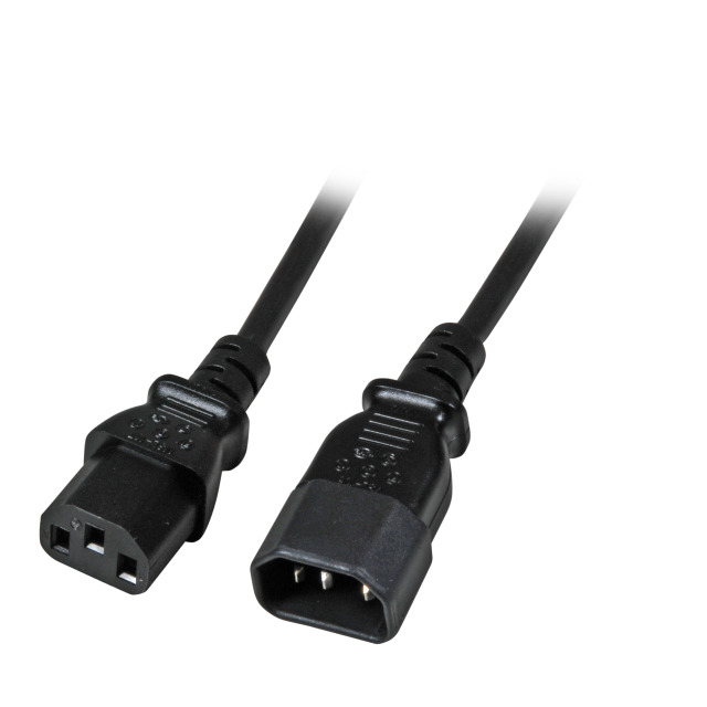 - Stromkabel - IEC 60320 C14 zu IEC 60320 C13