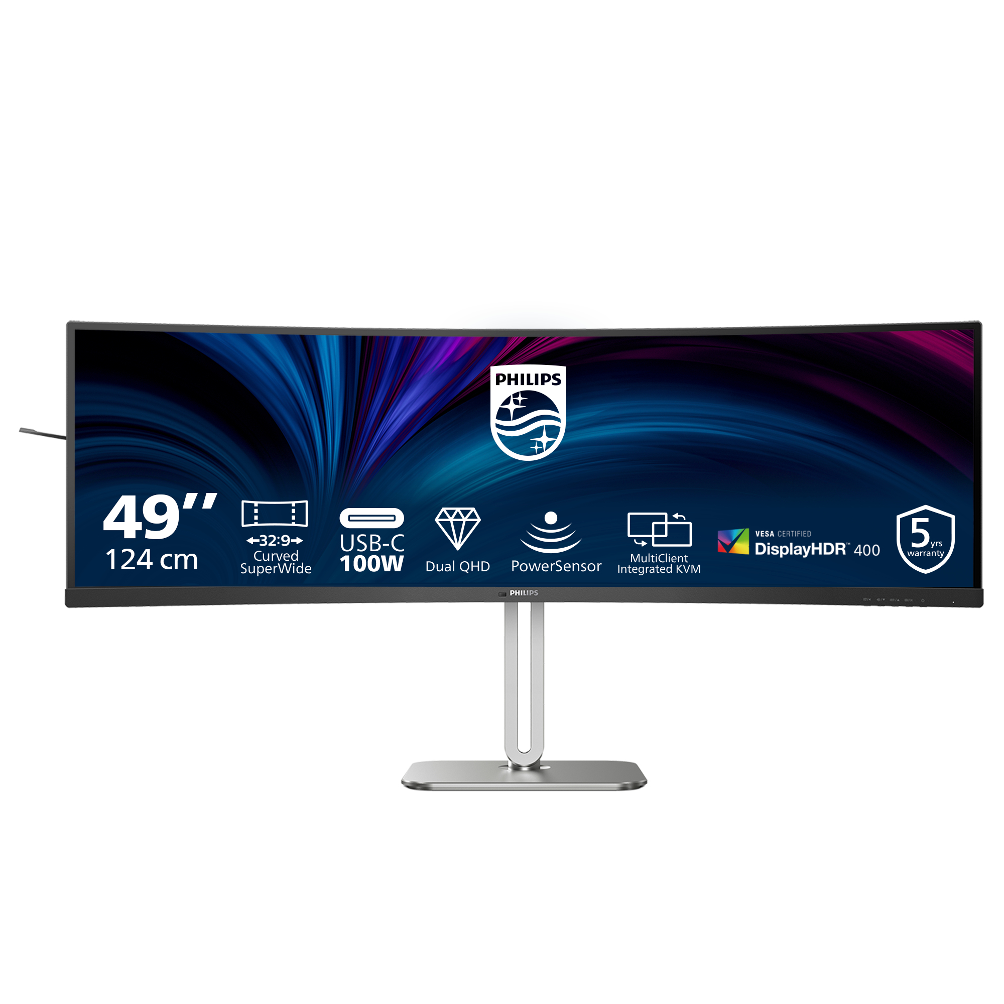 124,0cm(48,8") 49B2U5900C 32:09 2xHDMI+DP+USB-C lift