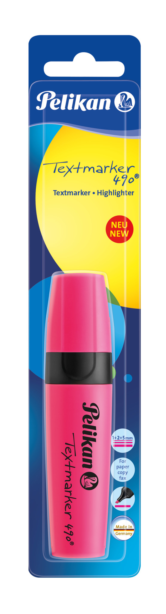 Textmarker 490/B Leuchtrosa 1 ST Blister