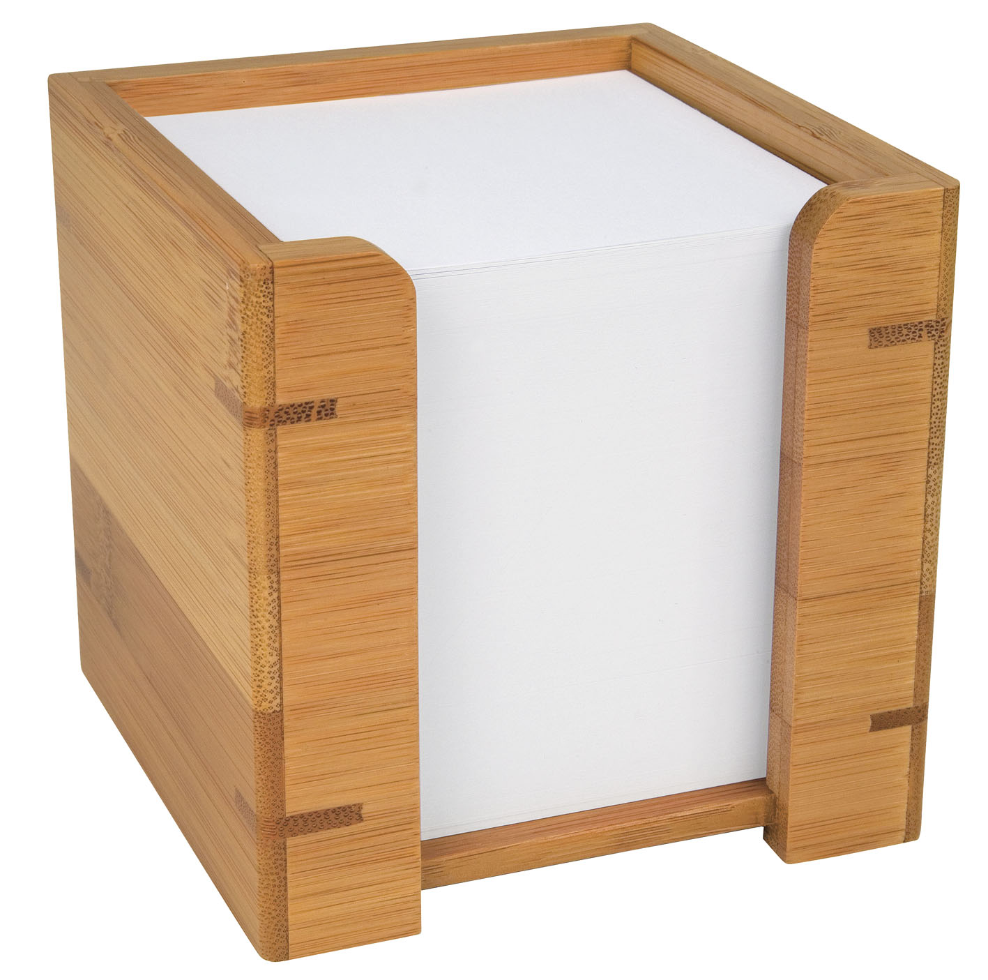 Zettelbox – Bambus – inkl. Papier