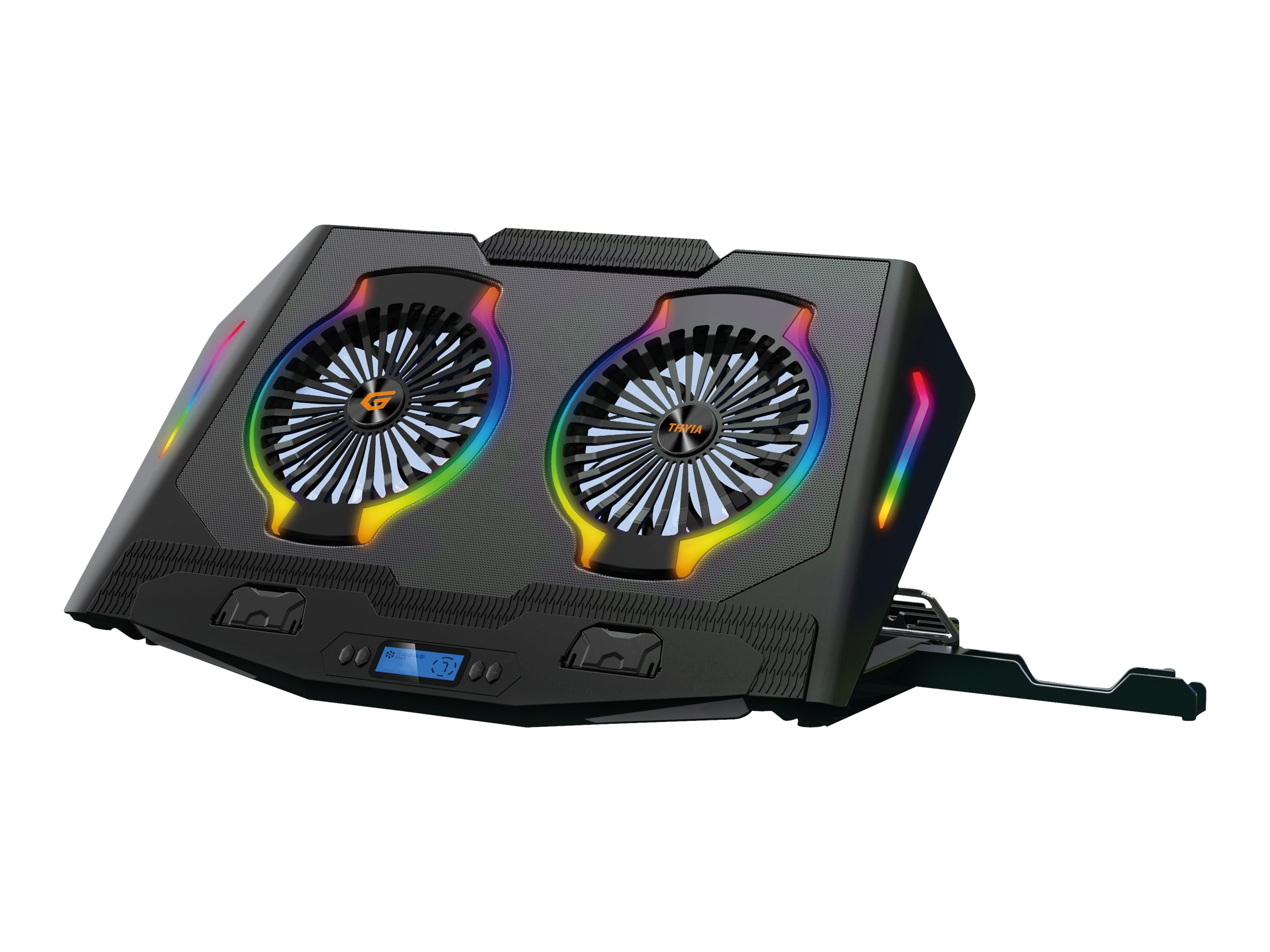 aHR0cDovL2Nkbi5jbmV0Y29udGVudC5jb20vYTkvNTAvYTk1MGQ1YWEtZmVlNC00NDlkLWI5YjItY2MwNjk0YzA4NzdkLmpwZw ERGO Gaming - Notebook-Lüfter - mit 2-port USB 2.0 hub, smartphone stand - 43.2 cm (17")