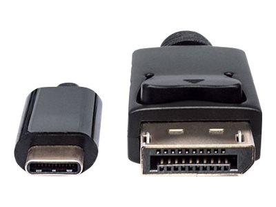 Manhattan USB Typ C auf DisplayPort-Adapterkabel, Konvertiert das Alternate-Mode-Signal in ein DisplayPort 4K-Ausgangssignal, 1 m, schwarz - DisplayPort-Adapter - USB-C (M)