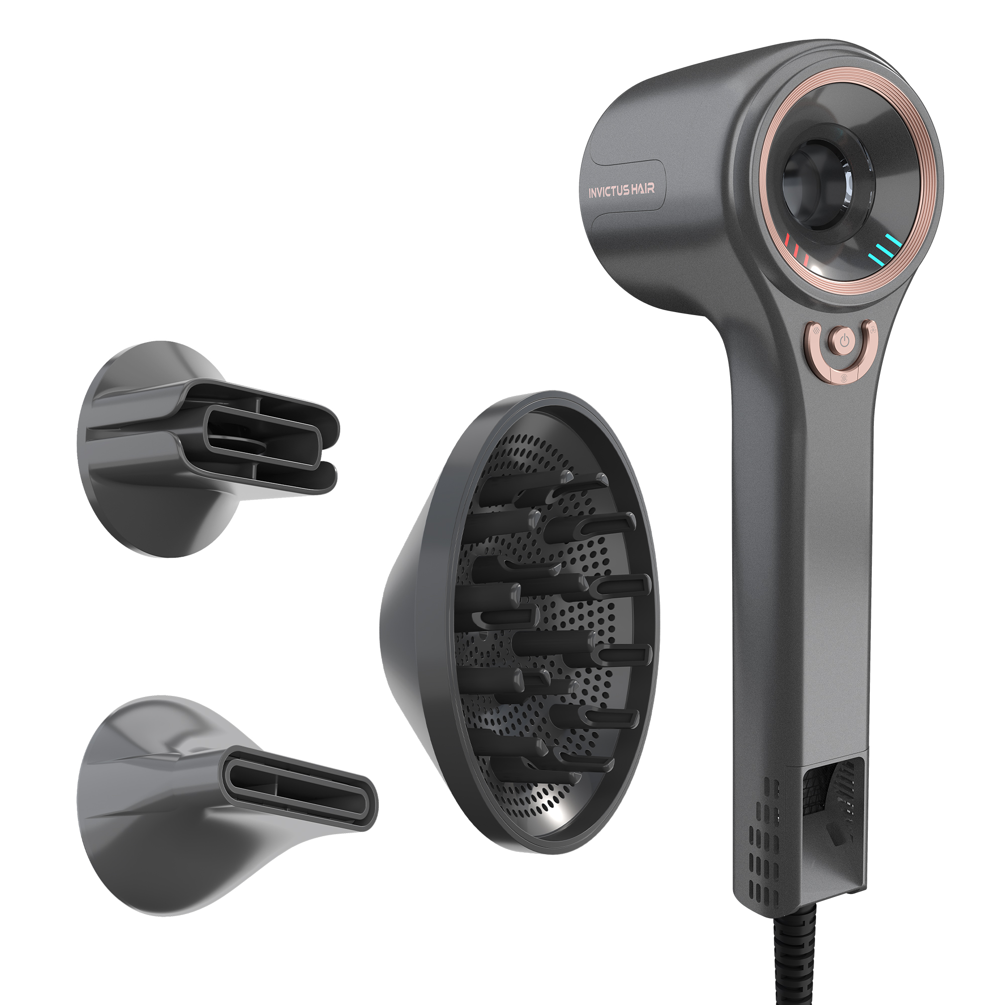 Hair D7 Haartrockner Set 4-tlg, 1600 W, grau Hair D7 Haartrockner Set 4-tlg, 1600 W, grau