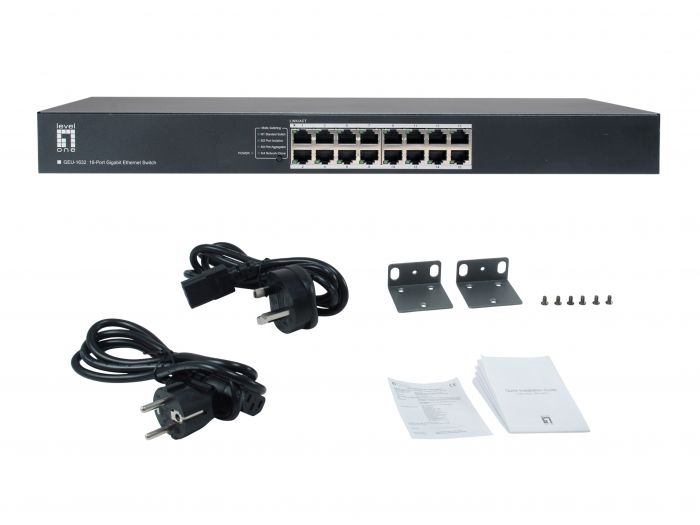 Switch 16xGE                   19" unmanaged Metall
