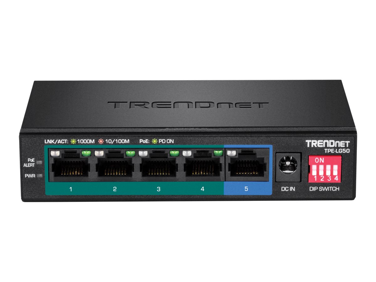 TPE LG50 - Switch - unmanaged - 4 x 10/100/1000 (PoE+)