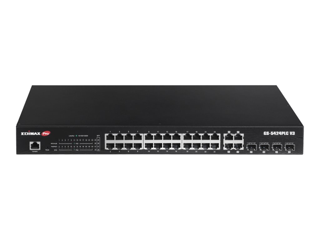 Switch Pro 24x GE GS-5424PLC V3 (POE)