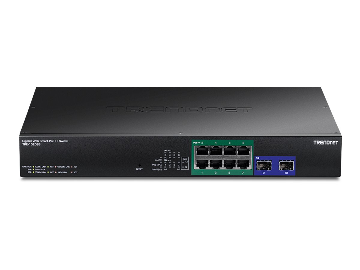 10-Port Gigabit Web Smart PoE++ Switch