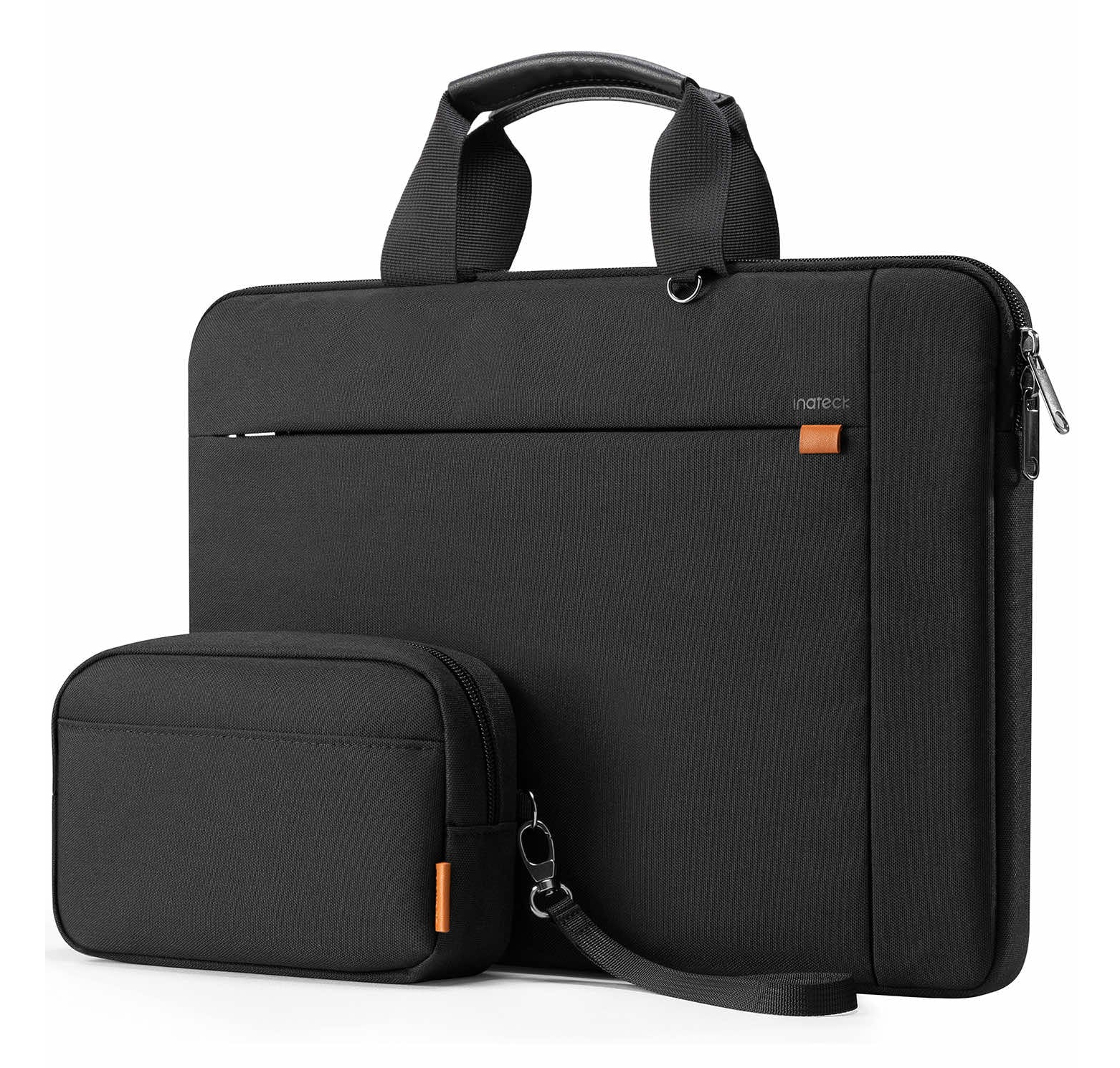 Laptoptasche 15–15,6 Zoll mit Zubehörtasche Schwarz