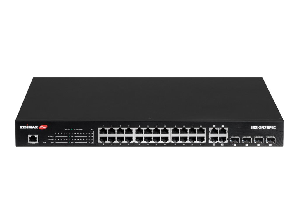 Switch Industrial 28-Port Gig. PoE+ 4x RJ45/SFP Combo