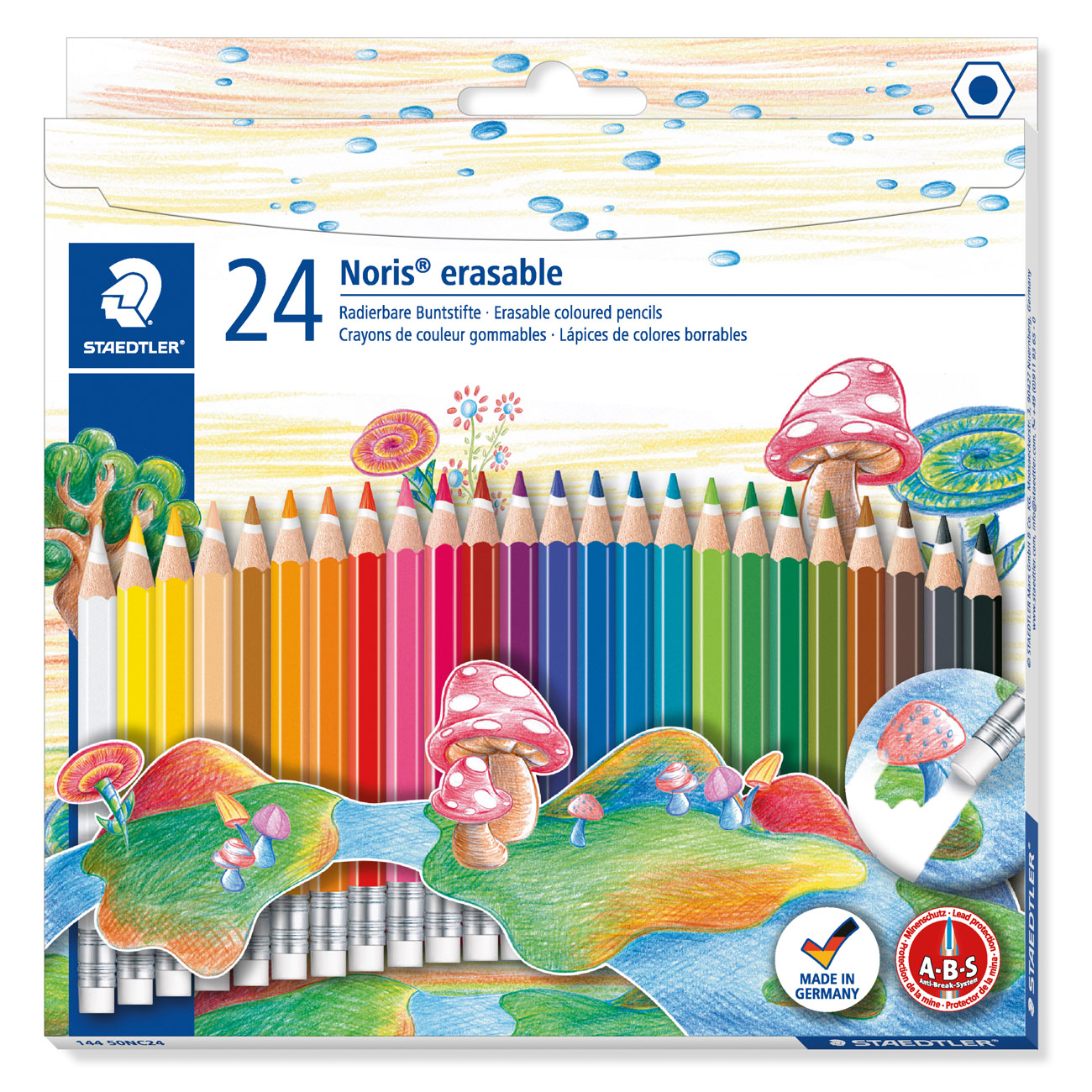 Kartonetui Buntstift Noris erasable 24Stk
