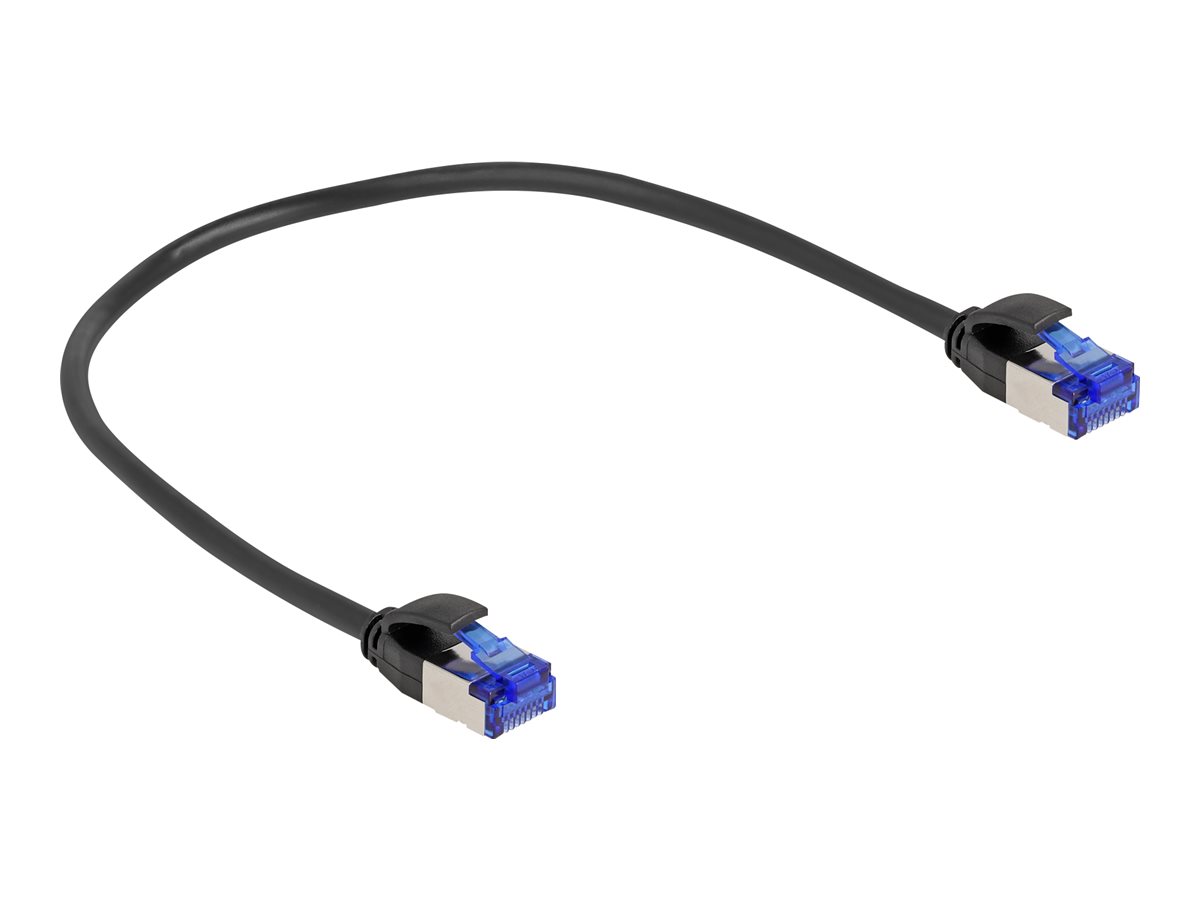 RJ45 Netzwerkkabel Cat.6A S/FTP Slim 0,25 m schwarz