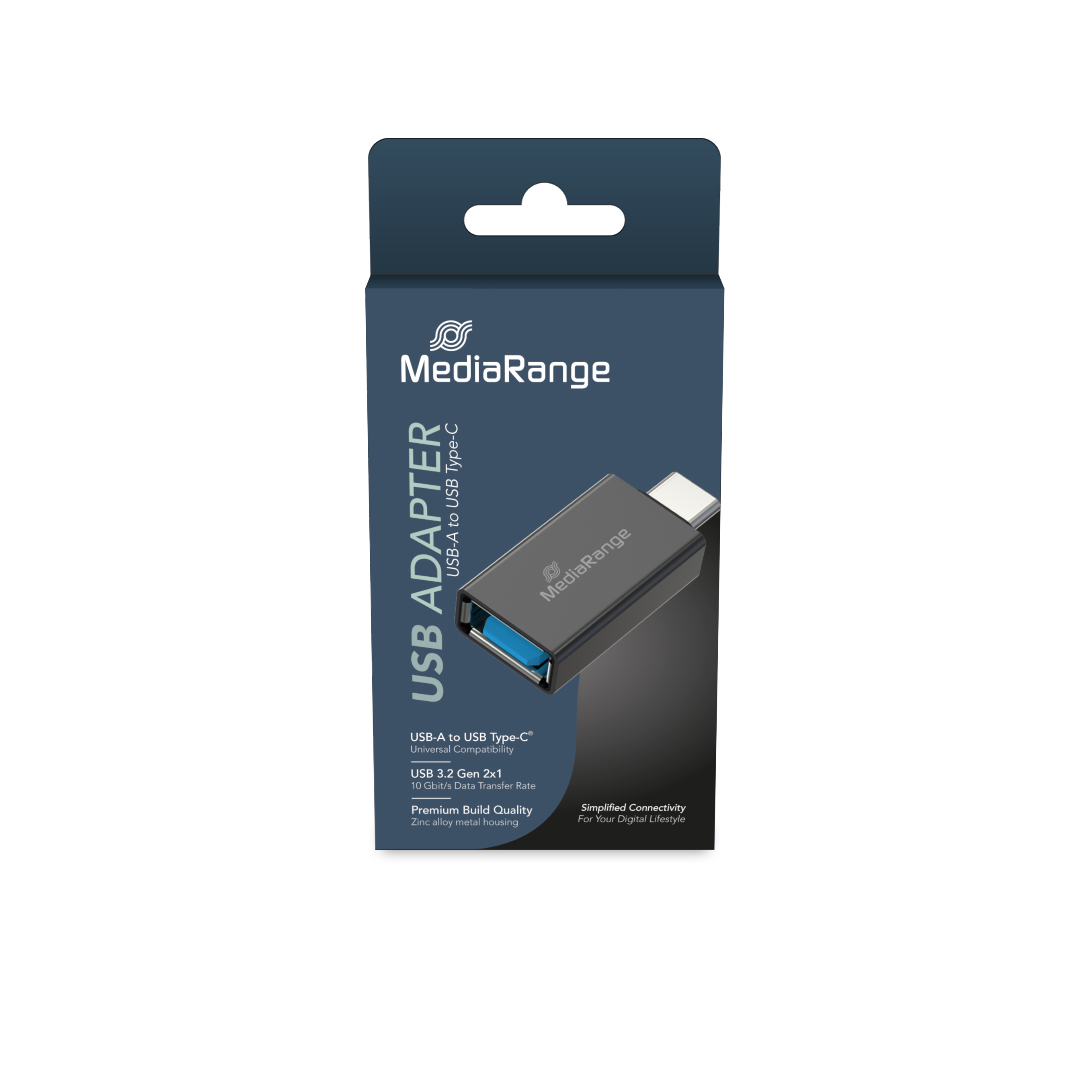 Universaler USB-A auf USB-C Adapter   schwarz