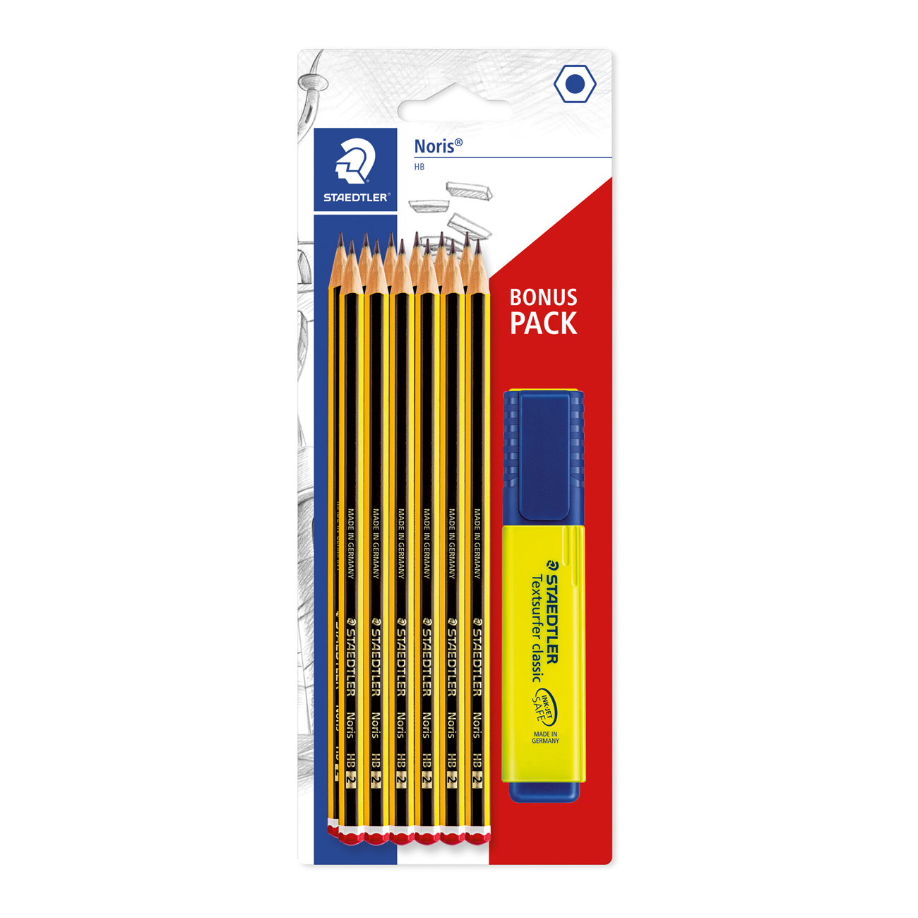 Bleistifte HB Noris 120 Big Pack + 1 Textmarker