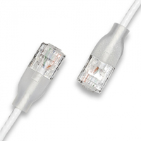 Patchkabel UTP  CAT6a eGlow     d=2,8mm 3,00m  weiß