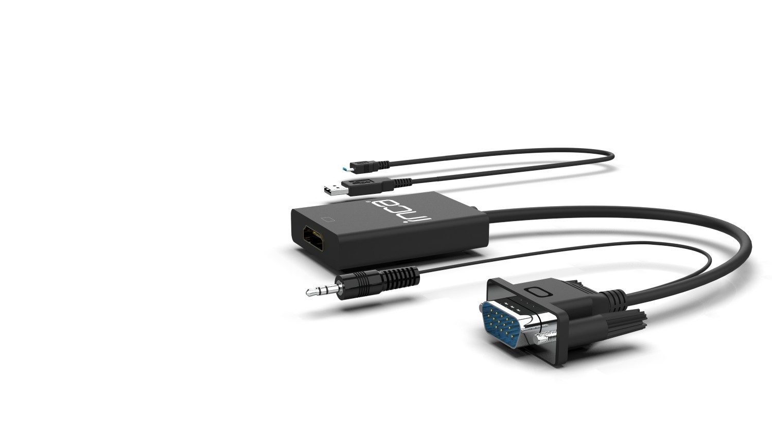 INCA Adapter IVTH-02  VGA + USB-A + Audio > HDMI, 0.2m retail