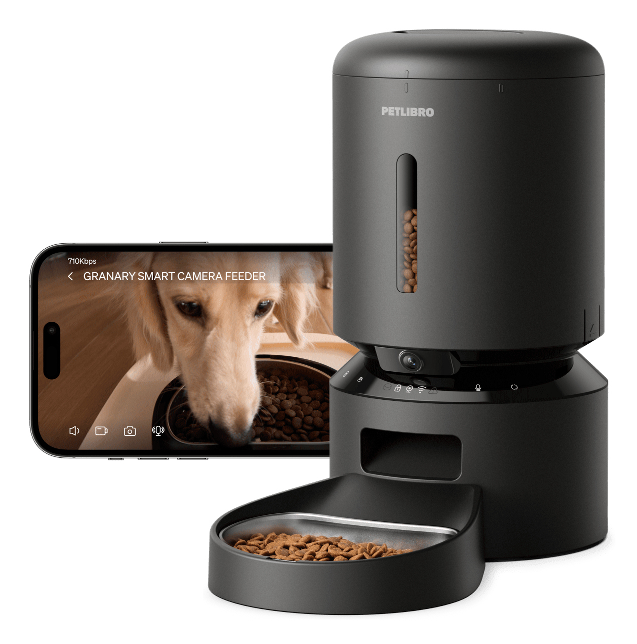 Granary Camera Futterautomat 5 L mit Kamera Schwarz