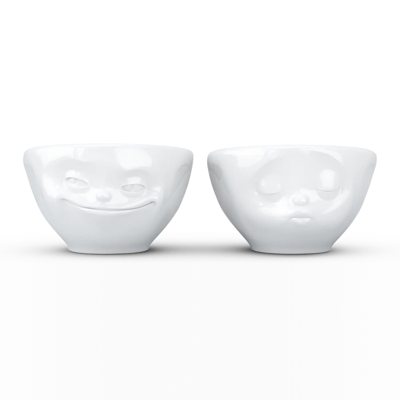FIFTYEIGHT Schälchen-Set Nr. 1 100 ml Grinsend & Küssend Weiß